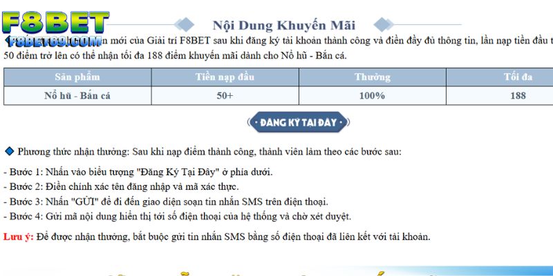 Các chương trình chào đón hội viên mới của F8bet